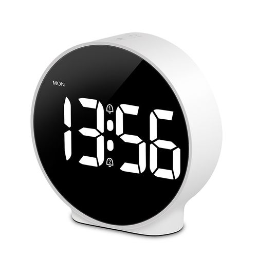 White-led Small Digital Alarm Clock With Week Display,