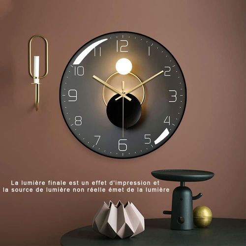 (black)modern Silent Wall Clock, 30cm Diameter Wall Clo