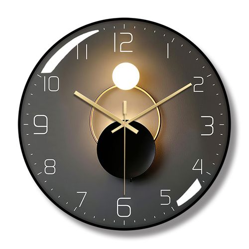 (black)modern Silent Wall Clock, 30cm Diameter Wall Clo