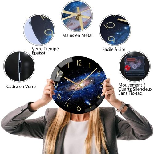 Horloge murale en verre silencieuse sans tic-tac - Qualité