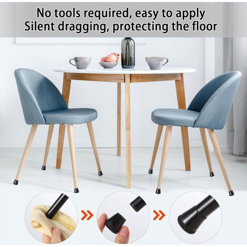 Lot De 20 Embouts De Pieds De Chaise En Feutre, 14-20 Mm (noir)