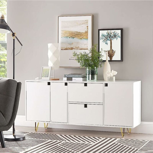 Lot De 4 Pieds De Meubles En Métal Doré De 6 Pouces Pour Armoires, Supports TV,