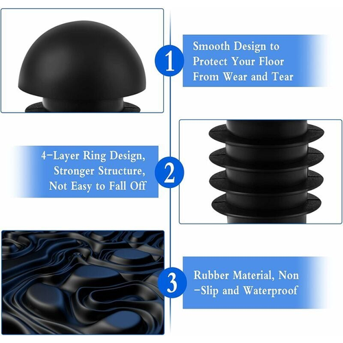 50 Embouts Ronds Pour Tube De Chaise, Protecteurs De Pieds De Chaise, Embouts D'entrée Ronds (19 Mm)