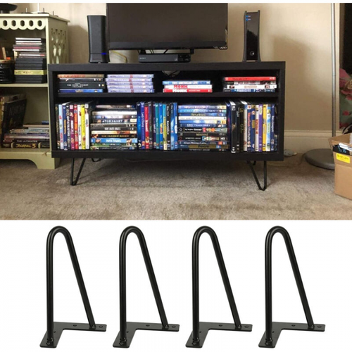 Lot De 4 Supports De Pieds De Table Simples En Fer Forgé De 20 Cm