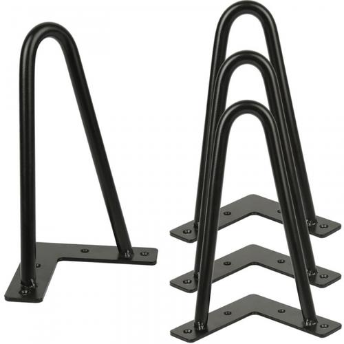 Lot De 4 Supports De Pieds De Table Simples En Fer Forgé De 20 Cm