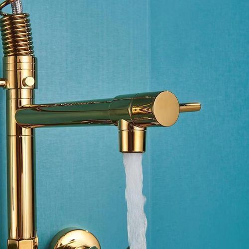 Robinet De Cuisine Mural Avec Bec Rétractable, Robinet D'évier Pivotant à 360°