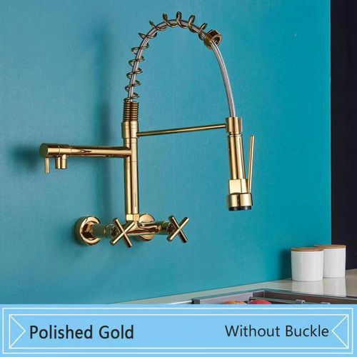 Robinet De Cuisine Mural Avec Bec Rétractable, Robinet D'évier Pivotant à 360°