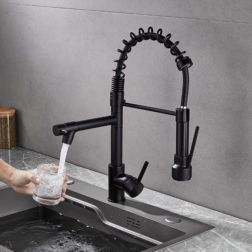 Robinet De Cuisine Avec Douchette Extractible, Bec Pivotant à 360°