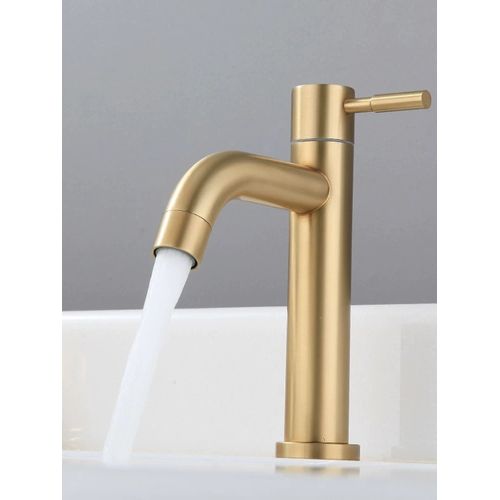 Robinet De Lavabo En Acier Inoxydable - Doré