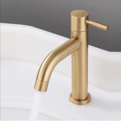 Robinet De Lavabo En Acier Inoxydable - Doré