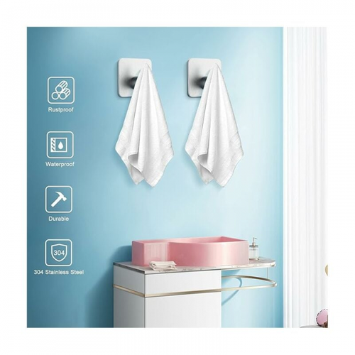 3 Pièces Crochet Adhésif , Crochet Mural De Salle De Bains, Sans Perçage Porte Serviette