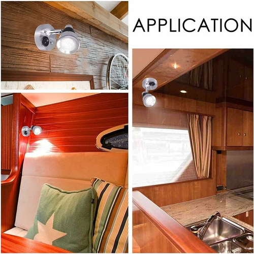 Projecteur LED 12v, Lampe De Lecture Murale, Paquet De 2, Lumière LED Pour Voiture