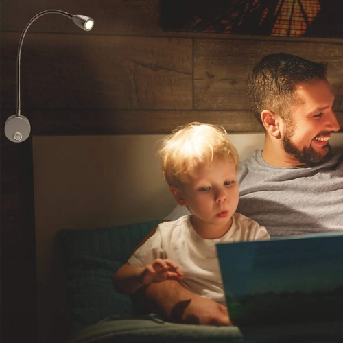 Applique De Chevet 2 Lumières LED Liseuse Lampe Col De Cygne 3w, 3000k Blanc Chaud Liseuse