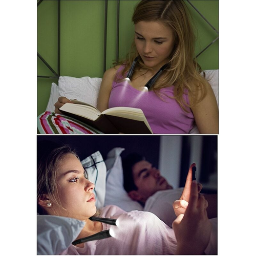 Lampe De Lecture Rechargeable Pour Le Cou, Lampe De Lecture Pour Le Lit, 3 Couleurs