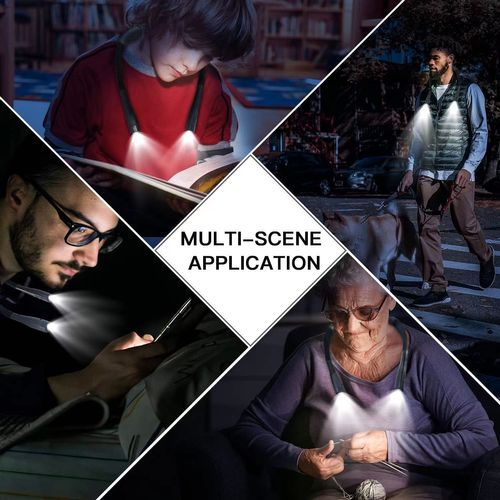 Lampe De Lecture Rechargeable Pour Le Cou, Lampe De Lecture Pour Le Lit, 3 Couleurs