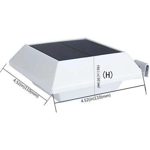 Lampes Solaires D'extérieur Pour Gouttières (2 Paquet), 6 LED, Étanches, Sans Fil, Durables