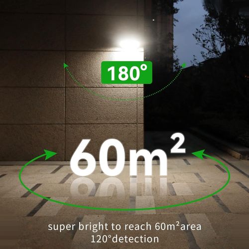 Lampe Solaire Extérieure 48led 4500mah, Coque En Alliage D'aluminium, Étanche Ip65