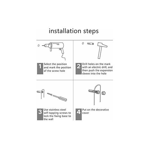 Porte-serviettes Pour Salle De Bain, Cuisine Aluminium 2 Étagères Avec Crochet - 40 Cm Noir