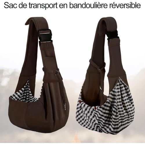 Harnais Pour Chien Marron, Harnais Réversible, Bretelles Pour Chien