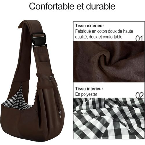 Harnais Pour Chien Marron, Harnais Réversible, Bretelles Pour Chien