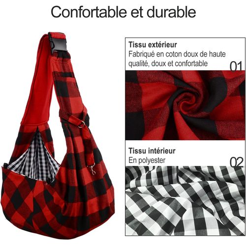 Harnais Pour Chien Rouge - (60 Cm En Bas), Harnais Réversible Pour Chien