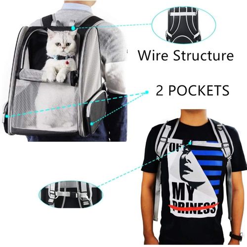 Noir - Sac De Transport Pour Chats Et Petits Chiens 7,5 Kg, Sac à Dos En Maille Respirante