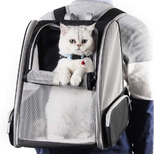 Noir - Sac De Transport Pour Chats Et Petits Chiens 7,5 Kg, Sac à Dos En Maille Respirante