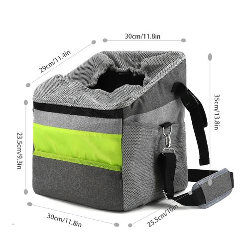 (noir) Sac De Vélo Pour Chien Et Chat Avec Bretelles Rembourrées Réglables