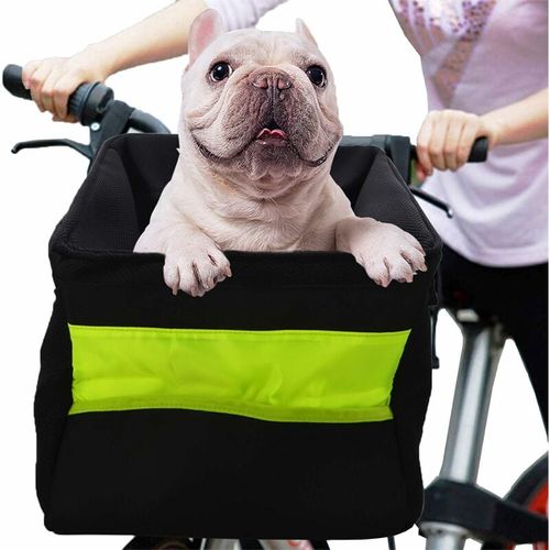 (noir) Sac De Vélo Pour Chien Et Chat Avec Bretelles Rembourrées Réglables