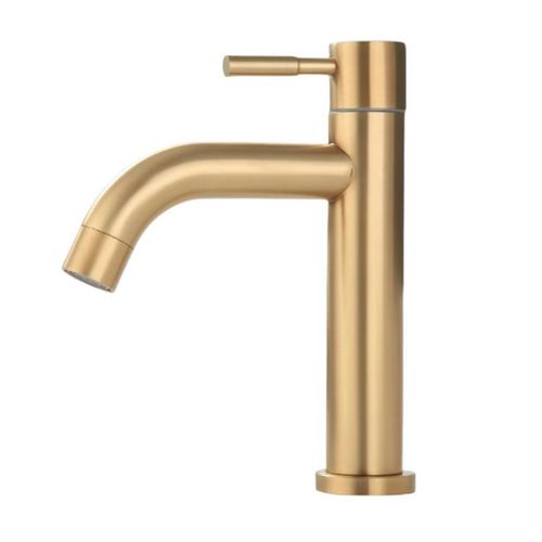 Robinet De Lavabo Doré Haut De Gamme, En Acier Inoxydable, Doux Au Toucher