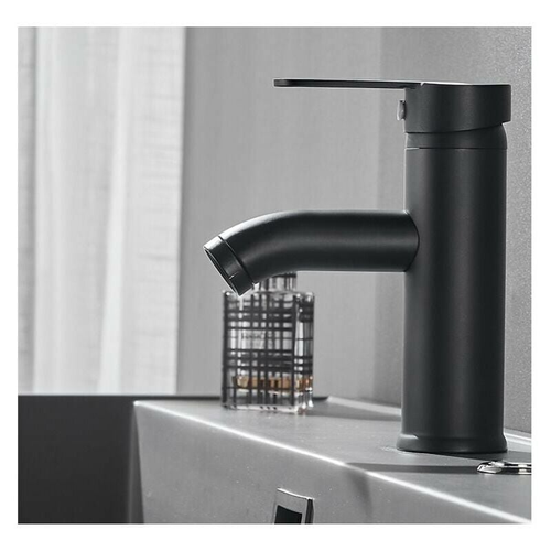 Mitigeur Lavabo Noir Mat - Mitigeur Eau Chaude Et Eau Froide - Noir