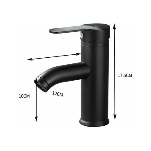 Mitigeur Lavabo Noir Mat - Mitigeur Eau Chaude Et Eau Froide - Noir