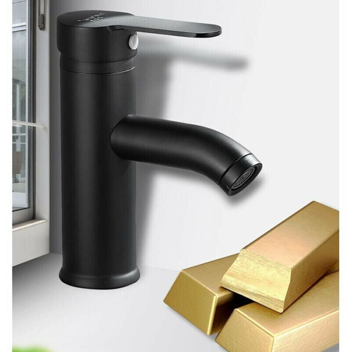 Mitigeur Lavabo Noir Mat - Mitigeur Eau Chaude Et Eau Froide - Noir