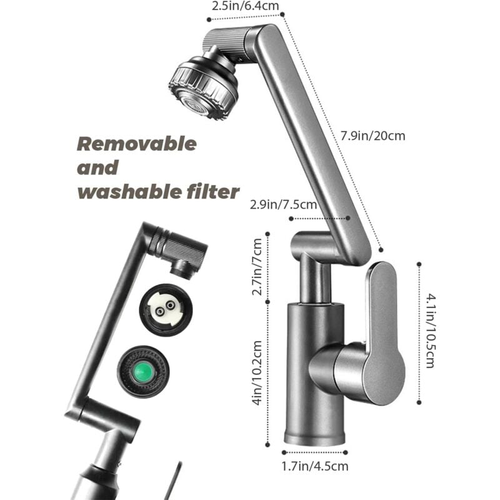 Robinet De Cuisine Flexible, Robinet De Salle De Bain à Rotation Libre