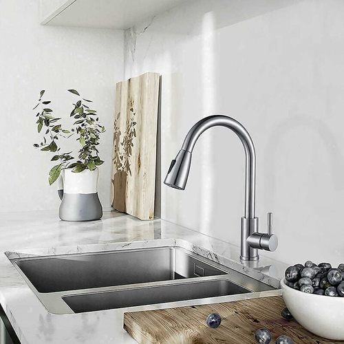 Robinet De Cuisine, Robinet D'évier En Acier Inoxydable 304, Deux Modes De Bec