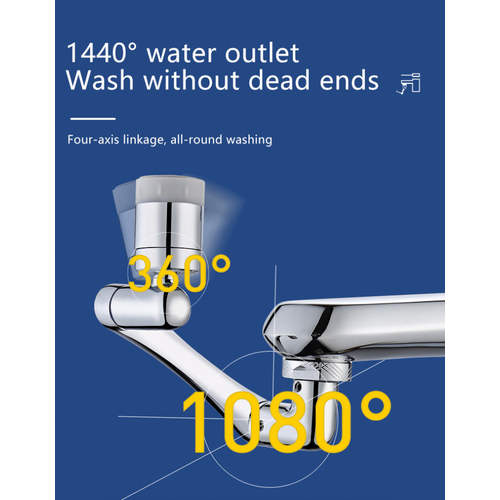 Aérateur De Robinet Rotatif à 1080 + 360 Degrés, Aérateur D'eau Rotatif, Artefact