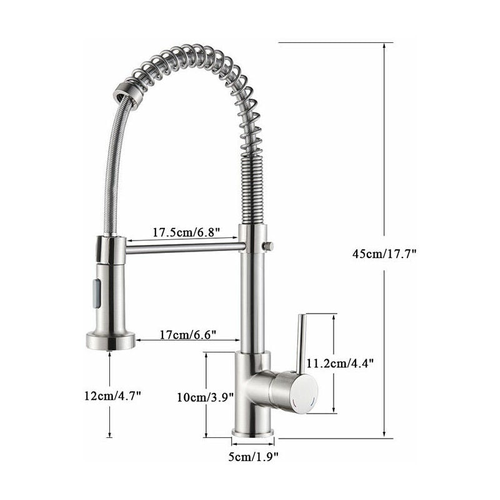 Robinets De Cuisine Robinets De Douche Extractibles En Acier Inoxydable Robinets