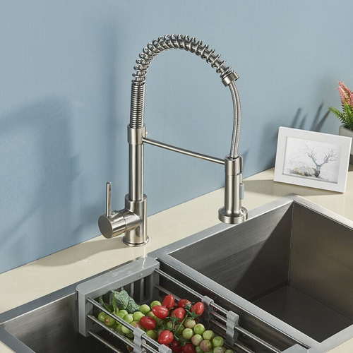 Robinets De Cuisine Robinets De Douche Extractibles En Acier Inoxydable Robinets