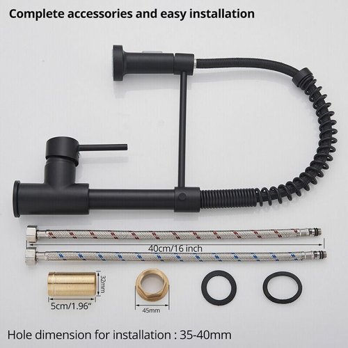 Robinet De Cuisine Avec Ressort De Pulvérisation Rotatif à 360°, Robinet De Cuisine 2 Modes