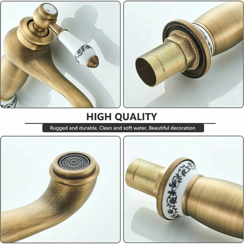 Robinet De Salle De Bains Rétro, Doré