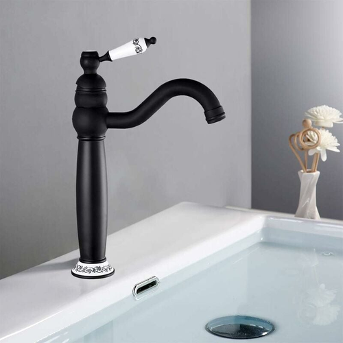 Mitigeur Lavabo Suspendu Vintage Noir