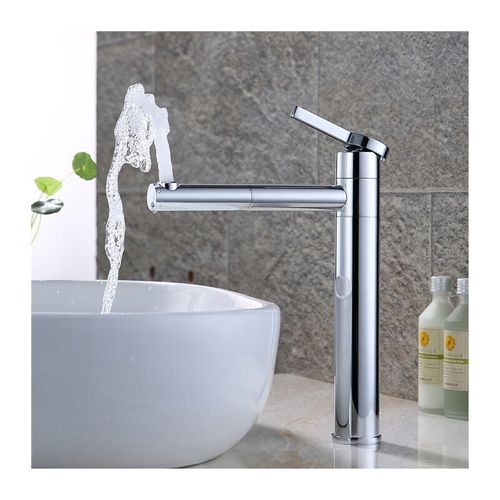 Robinet Salle De Bain Bec Haut Mitigeur Lavabo Pivotant 360° Pour Vasque Robinet