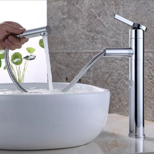 Robinet De Salle De Bain, Mitigeur De Lavabo Pivotant à 360 °, Bec Haut, Extensible