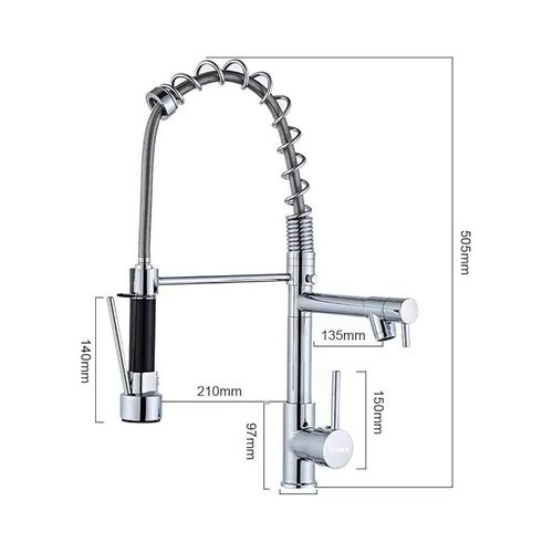 Robinet De Cuisine Pivotant à 360 °, Robinet De Cuisine En Laiton Chromé