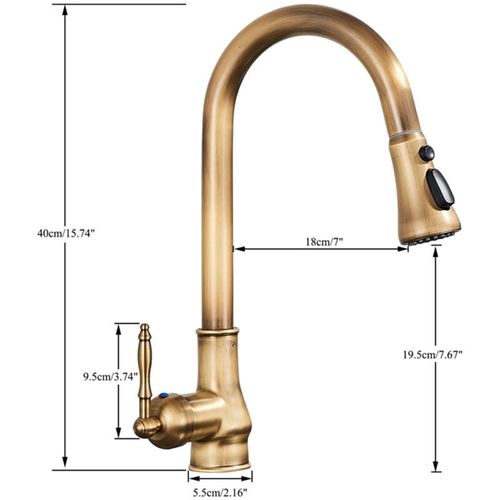 Robinet De Cuisine Rétro Extractible, Évier En Laiton Et Acier Inoxydable 304