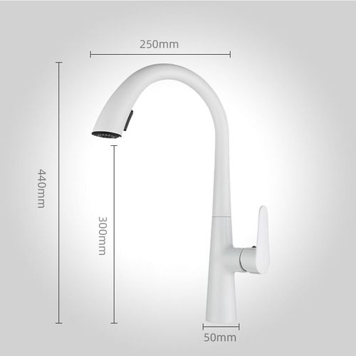 Robinet De Cuisine Avec Douchette Extractible Robinet Monocommande Orientable à 360° Chaud Et F