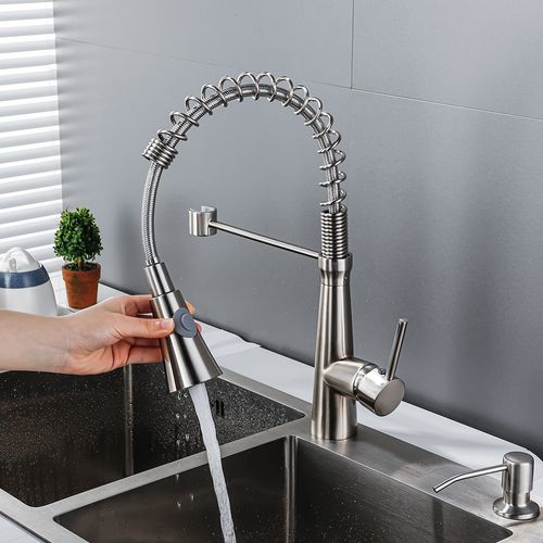 Robinet De Cuisine, Robinet à Ressort En Spirale, Robinet De Cuisine Pivotant à 360°