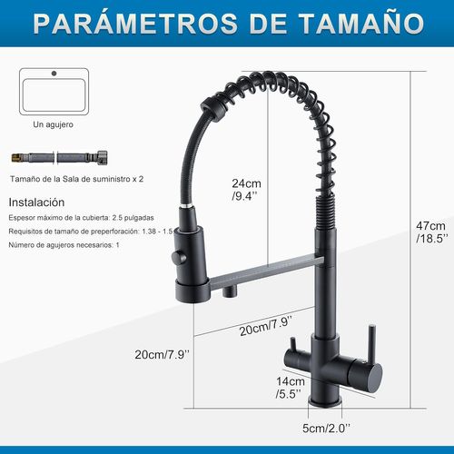 Robinet De Cuisine à Trois Voies, Robinet De Cuisine Extractible, Robinet D'évier En Laiton