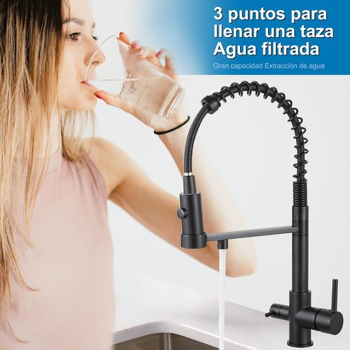 Robinet De Cuisine à Trois Voies, Robinet De Cuisine Extractible, Robinet D'évier En Laiton