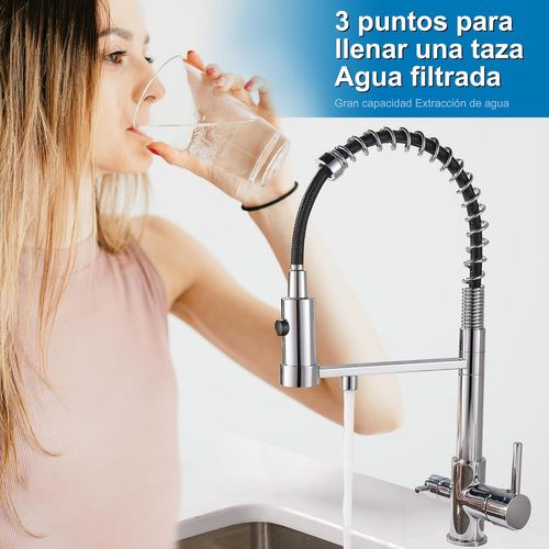 Robinet De Cuisine à Trois Voies, Robinet De Cuisine Extractible, Robinet D'évier En Laiton